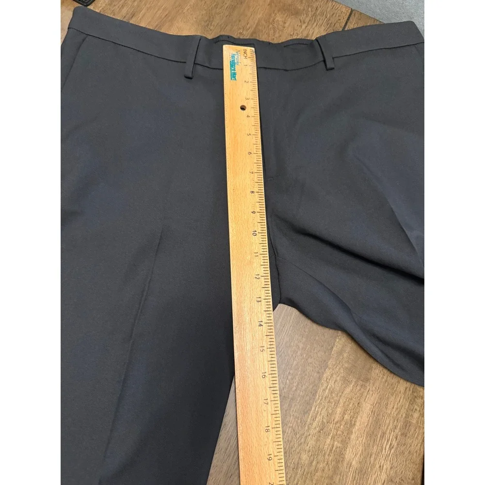 Kenneth Cole Reaction Techni-Cole Men Black Dress Pant Slim Fit 38x30 Flat Front